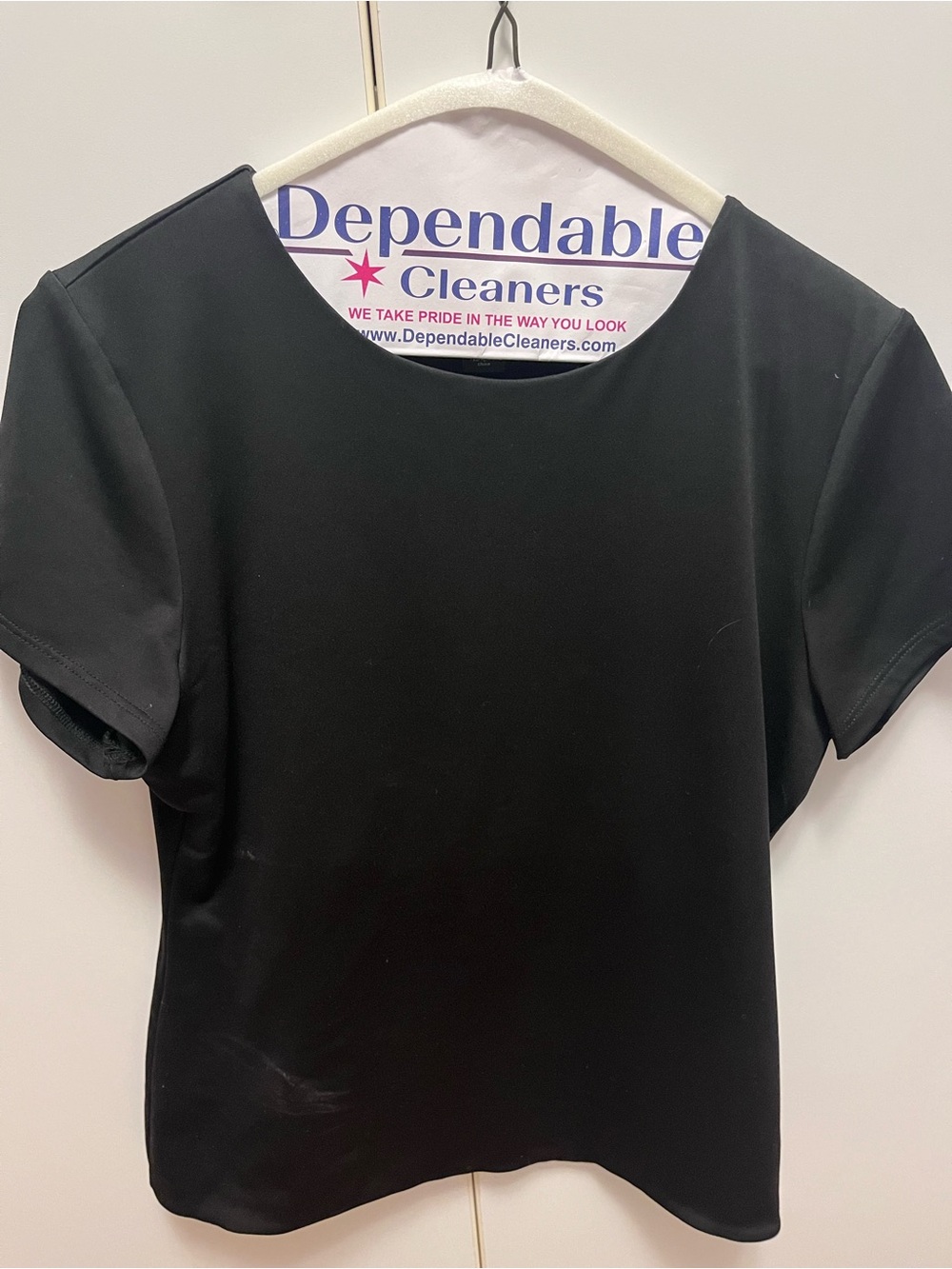 Halogen Black Short-Sleeve Scoop Neck Top